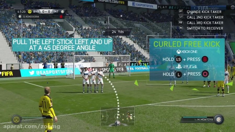 آموزش FIFA ۱۶: ضربات آزاد فنی - زومجی