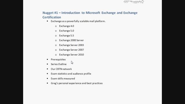 2010 Introduction to Microsoft Exchange and Exchan