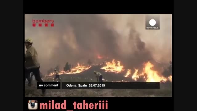 آتش سوزی در جنگل اسپانیا