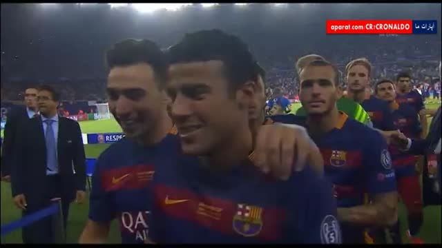 جشن قهرمانی بارسلونا در سوپر کاپ اروپا (کامل)