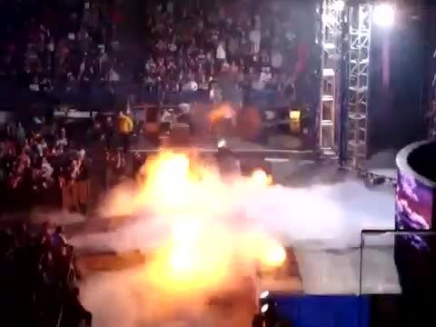 The Undertaker burns alive!