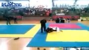 مرگ کاراته کار 15ساله هنگام مبارزه!!