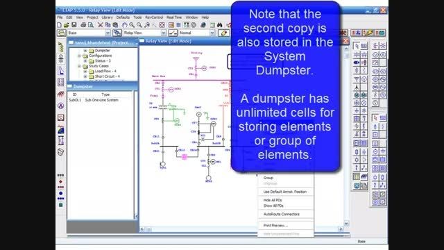 System Dumpster in ETAP Software 5.5 - Basic