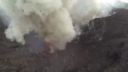 فیلمبرداری زیبا و استثنایی از فوران آتشفشان از نمای بالا....