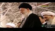 اقامه نماز توسط رهبر انقلاب بر پیکر آیت الله خوشوقت