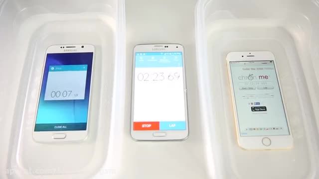 تست آب گوشی های Samsung Galaxy S6 VS iPhone 6