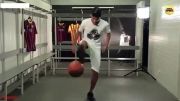 روپایی زدن نیمار با آدامس،پرتغال و توپ بسکتبال!