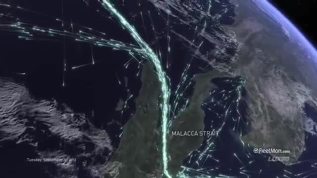حمل و نقل دریایی از دید ایستگاه های فضایی