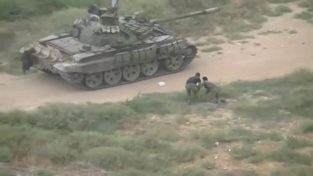 نجات سرباز زخمی توسط تانک ، سوریه
