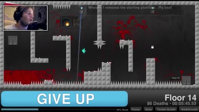 NEVER GIVE UP!  - PewDiePie - Rage Game