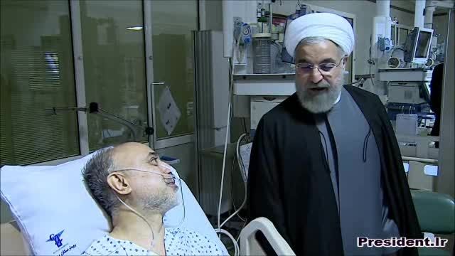 عیادت دکتر روحانی از رییس سازمان انرژی اتمی