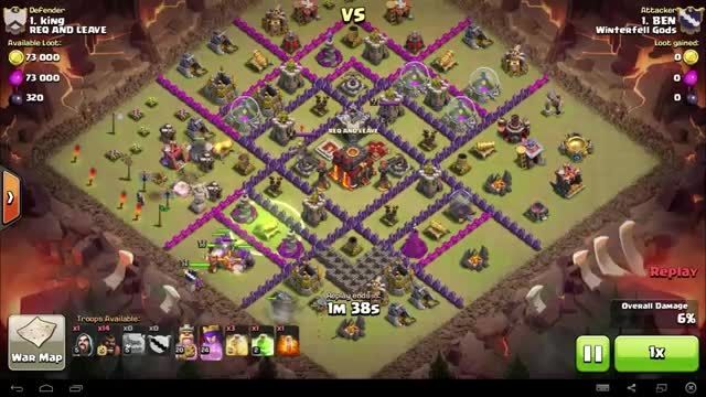 Clash of Clans - TH10 - GoHo - War 80 vs Req and Leave-