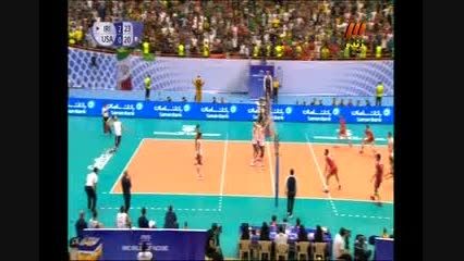 والیبال ایران آمریکا(امتیاز 24 ست آخر)شهرام محمودی