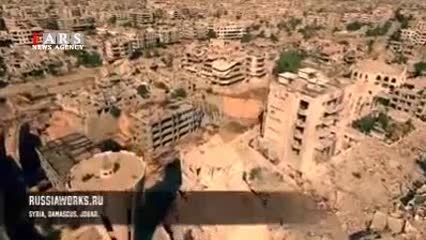 فیلم/ تصاویر هوایی دیدنی از نبرد در سوریه