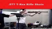 تیراندازی و لگد وحشتناک اسلحه شکاری با کالیبر 577 T-rex