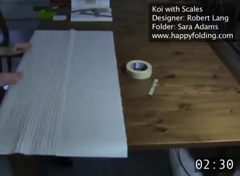 ساخت هنرمندانه ماهی کوی کاغذی