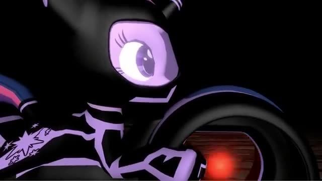 Twilight tries to ride Lightcycle-aniamtion