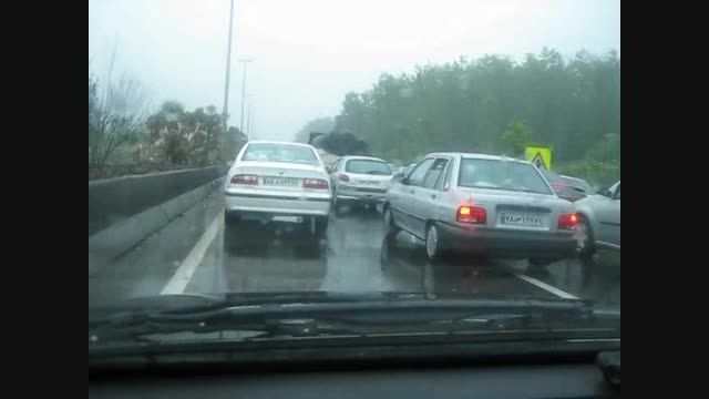 ترافیک سنگین در جاده سراوان رشت
