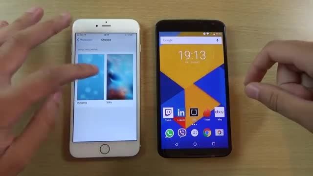 بررسی و مقایسه  IPhone 6 IOS 9 VS Nexus 6 Marshmallow