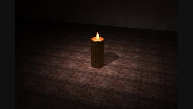شبیه سازی شمع در مایا داینامیک