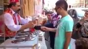 بستنی فروشی در ترکیه ، میتونی این کارو بکنی ؟!