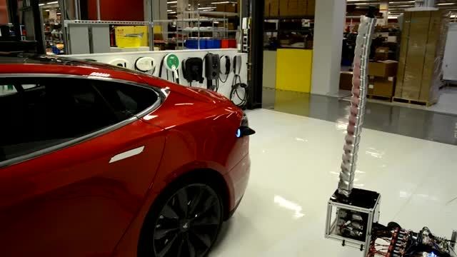 تسلا در حال توسعه شاخک روباتیک شارژ خودروهای الکتریکی