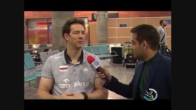 ورود کاروان والیبال لهستان به تهران