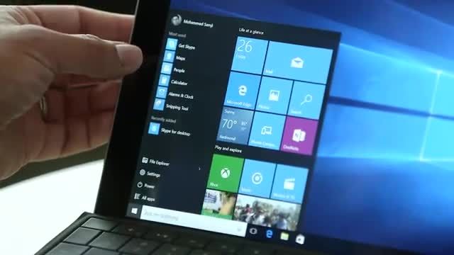windows 10 رابط کاربری خود را معرفی میکند.