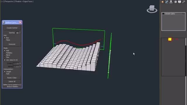 آموزش اسکریپت Spline Curve Control در 3ds max