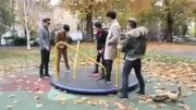 Big Bang playing in the park