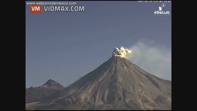 فوران شگفت آور کوه آتشفشان در مکزیک ...!