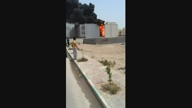 آتش سوزی در بوشهر ساختمان فرهنگیان