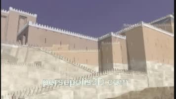 کاخ اپادانای تخت جمشید در زمان آبادانی