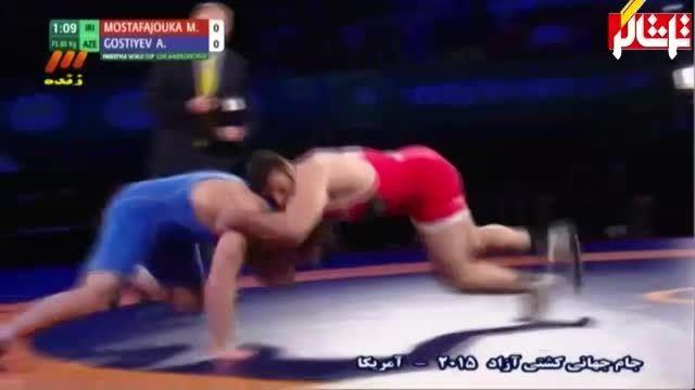 پیروزی قاطعانه مصطفی جوکار مقابل آذربایجان - 86 کیلوگرم