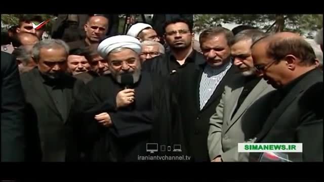 سخنرانی حسن روحانی در مجلس ترحیم مادرش