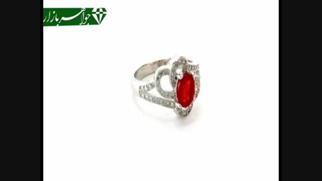 انگشتر یاقوت سرخ خوش رنگ زنانه - کد 5735