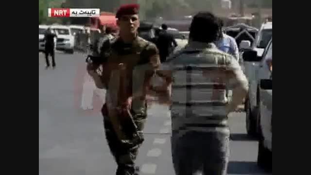 لحظە انفجار پنجمین بمب انتحاری در اربیل