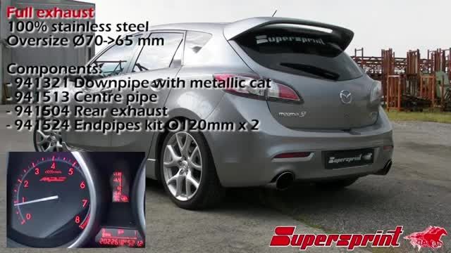 Mazda 3 MPS 2.3i Turbo &#039;09 Supersprint full exhaust