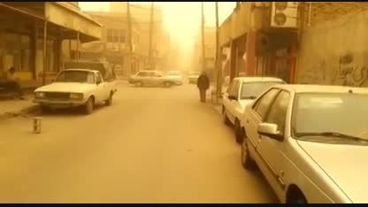 گرد و غبار در شهر اهواز