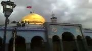 نصب پرچم حضرت عباس (ع) روی گنبد حضرت زینب (س) ( این بیرق علمداره هنوز رو زمین نیوفتاده )