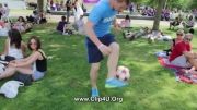 حرکات نمایشی جالب و زیبا با توپ فوتبال (نظر دهید)