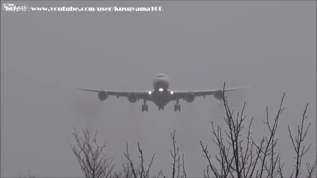 فرود خطرناک ایرباس A340-600 لوفتهانزا در توکیو