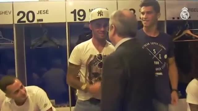دیدار فلورنتینیو پرز با بازیکنان رئال مادرید