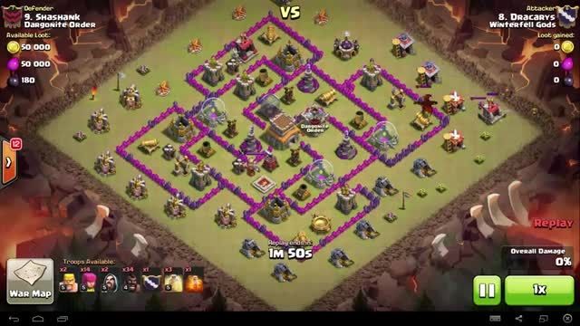 Clash of Clans - TH8 - Full Hog - War 72 vs Dragonite O