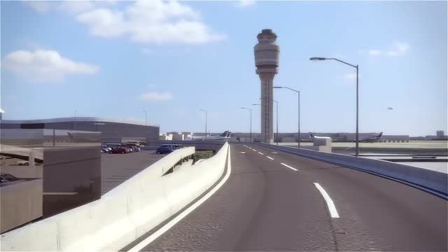 انیمیشن معماری فرودگاه آتلانتا