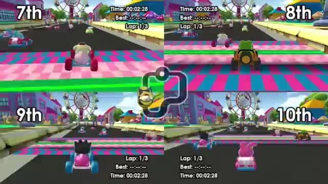 گیم پلی بازی Hello Kitty and Sanrio Friends Racing