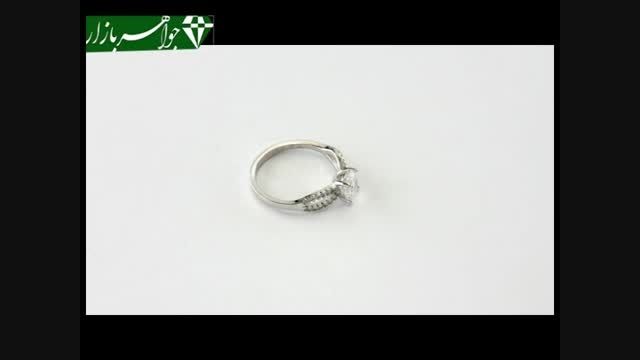 انگشتر نقره سولیتر الماس نشان زنانه - کد 6790