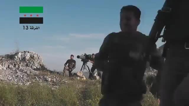 هدف قرار دادن دو تانک ارتش سوریه توسط موشک TOW