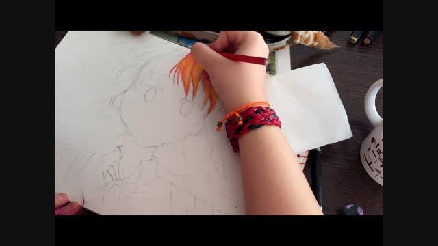 نقاشی من با مداد رنگی (Chelsea از انیمه Akame ga Kill )