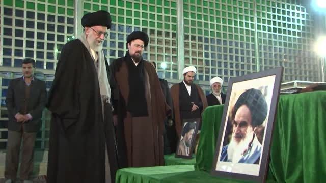 حضور رهبر انقلاب در مرقد امام راحل و گلزار شهدای تهران